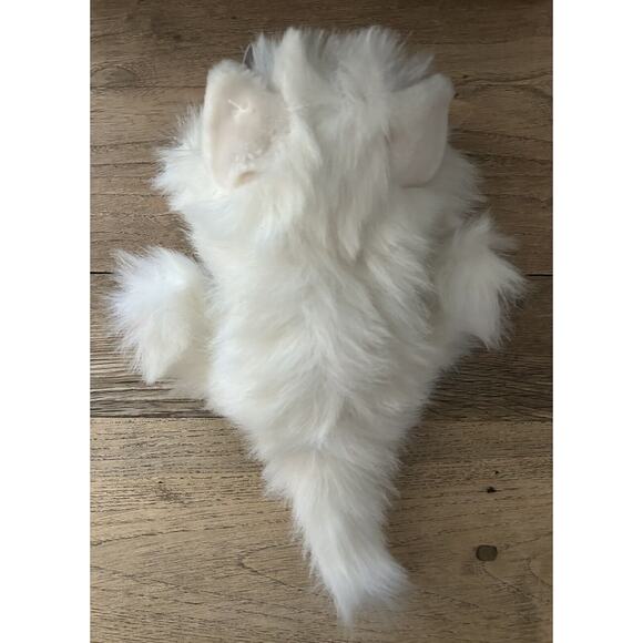 Vtg Tyco DSI Kitty Kitty Kittens Plush Toy 2000 White Blue Bow & Purr With Tag - Picture 7 of 8